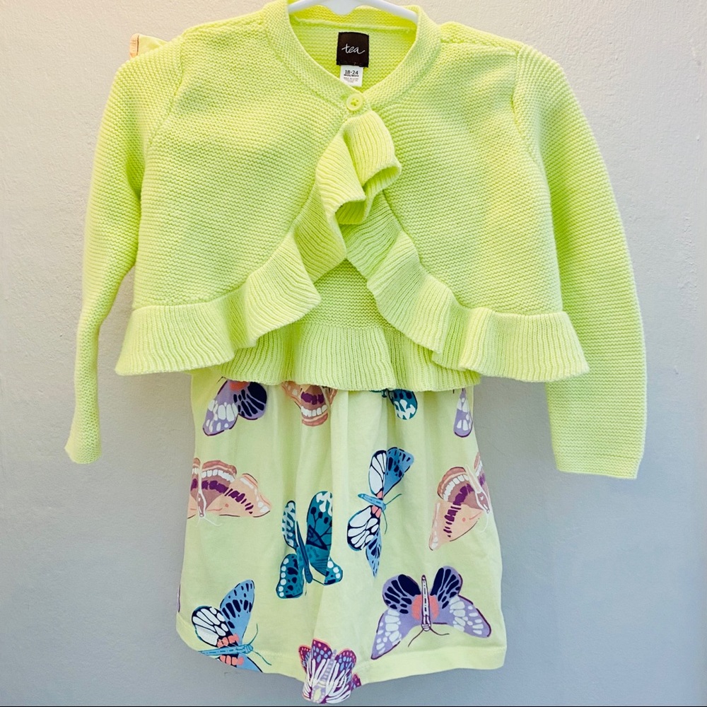 Tea Collection Butterfly Dress & Sweater